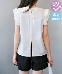 TeddyShop | 【UVカット率 99％以上】レディース水着 バックリボンフリルトップス+ダブルストラップビキニ+ショートパンツ 4点セット [大きいサイズ有](水着)
