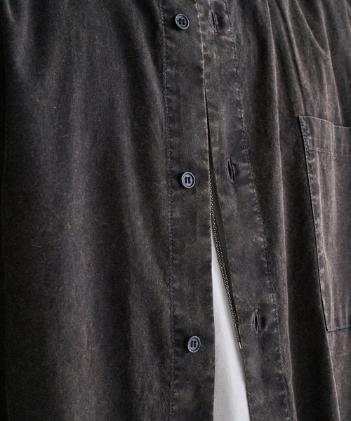 epnok（エプノック）の「ケミカルウォッシュルーズ半袖シャツ（シャツ/ブラウス・メンズ・インディゴブルー/ブラック・SMALL/MEDIUM/LARGE）」の4枚目の写真