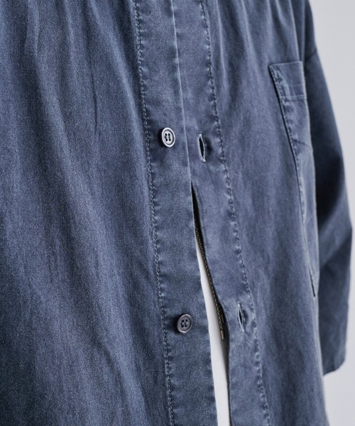 epnok（エプノック）の「ケミカルウォッシュルーズ半袖シャツ（シャツ/ブラウス・メンズ・インディゴブルー/ブラック・SMALL/MEDIUM/LARGE）」の6枚目の写真