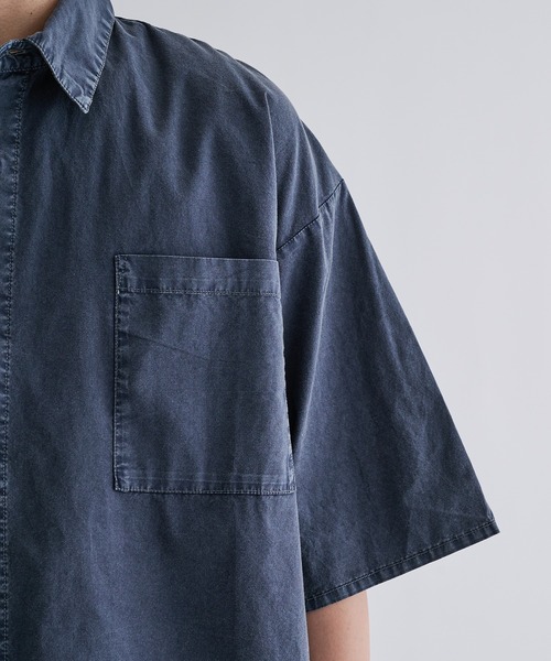 epnok（エプノック）の「ケミカルウォッシュルーズ半袖シャツ（シャツ/ブラウス・メンズ・インディゴブルー/ブラック・SMALL/MEDIUM/LARGE）」の10枚目の写真