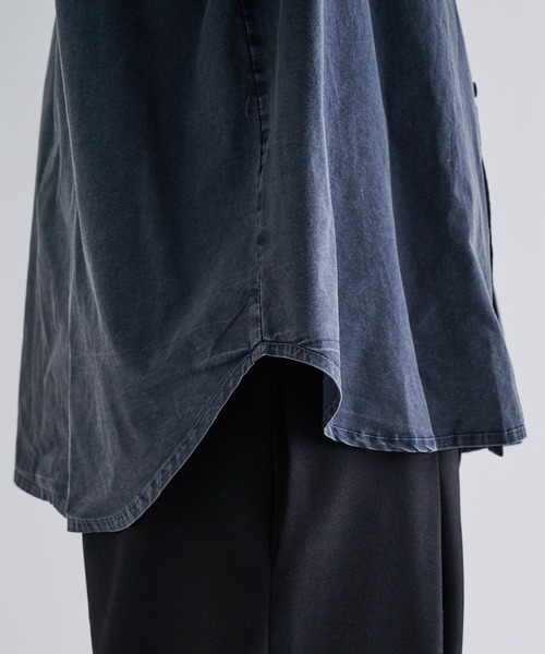 epnok（エプノック）の「ケミカルウォッシュルーズ半袖シャツ（シャツ/ブラウス・メンズ・インディゴブルー/ブラック・SMALL/MEDIUM/LARGE）」の11枚目の写真
