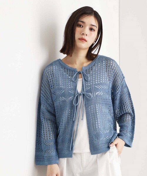 THE SHOP TK (ザ ショップ ティーケー )の「【前後2WAY】タンク付透かし柄ニット/洗える(その他トップス・レディース・アイボリー/ブラック/ブルー・12/13)」の8枚目の写真