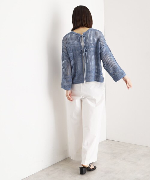THE SHOP TK (ザ ショップ ティーケー )の「【前後2WAY】タンク付透かし柄ニット/洗える(その他トップス・レディース・アイボリー/ブラック/ブルー・12/13)」の13枚目の写真