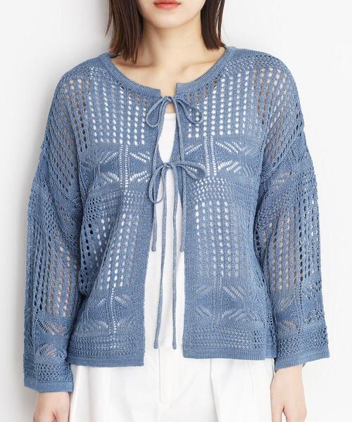 THE SHOP TK (ザ ショップ ティーケー )の「【前後2WAY】タンク付透かし柄ニット/洗える(その他トップス・レディース・アイボリー/ブラック/ブルー・12/13)」の15枚目の写真