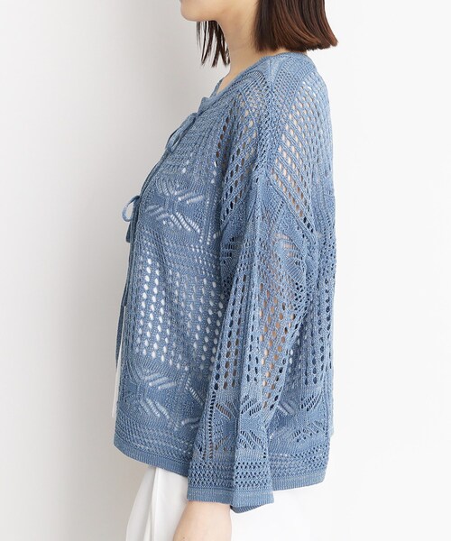 THE SHOP TK (ザ ショップ ティーケー )の「【前後2WAY】タンク付透かし柄ニット/洗える(その他トップス・レディース・アイボリー/ブラック/ブルー・12/13)」の16枚目の写真