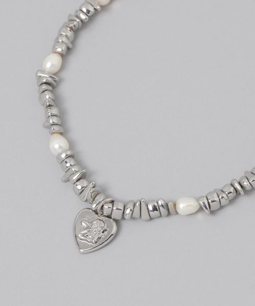 JEANASIS（ジーナシス）の「タンスイパールチャームネックレス/414121（ネックレス・レディース・シルバー/ブラック/シルバー系その他・FREE）」の9枚目の写真