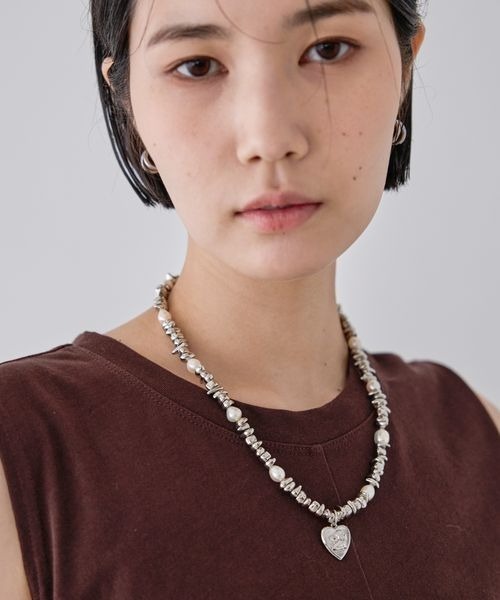 JEANASIS（ジーナシス）の「タンスイパールチャームネックレス/414121（ネックレス・レディース・シルバー/ブラック/シルバー系その他・FREE）」の12枚目の写真
