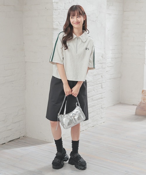 ハーフジップゆるトップス（スウェット）｜Honeys（ハニーズ）の