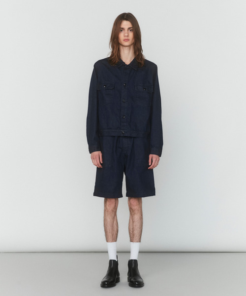 VICTIM(ヴィクティム)の「VICTIM ヴィクティム / DENIM EASY SHORTS セットアップデニムイージーショーツ ショートパンツ / VTM-25-P-006(その他パンツ・メンズ・ブルー/オフホワイト・2)」の12枚目の写真