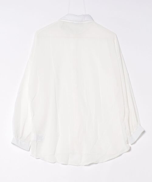BLANC FICELLE(ブランフィセル)の「シースルーブラウス(シャツ/ブラウス・レディース・ブラック/ホワイト/グレー・M/L/XL)」の4枚目の写真