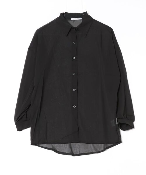 BLANC FICELLE(ブランフィセル)の「シースルーブラウス(シャツ/ブラウス・レディース・ブラック/ホワイト/グレー・M/L/XL)」の9枚目の写真