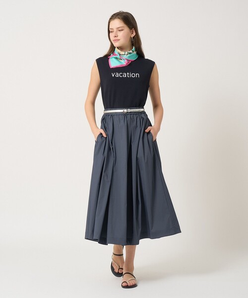 ANAYI（アナイ）の「VACATION ロゴ プルオーバー（ニット/セーター・レディース・ネイビー/オフホワイト/ピンク・38/36）」の11枚目の写真
