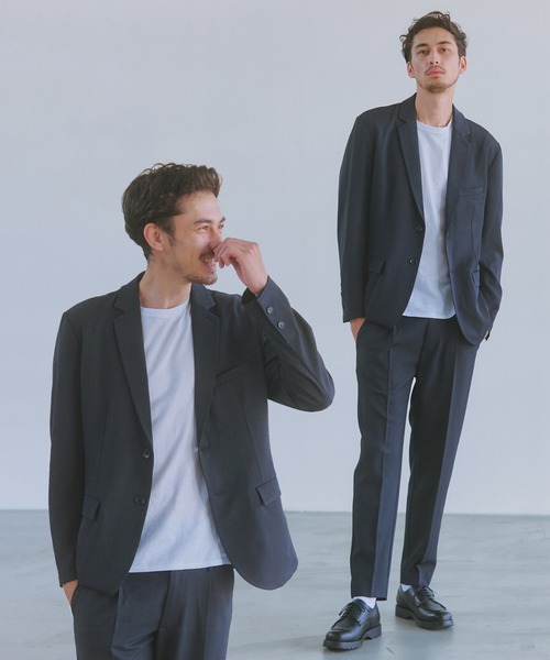 MAGASIN DE MODE TOOLS(マガジンデモードトゥールズ)の【MAGASIN DE MODE TOOLS】イージーストレッチ セットアップ ジャケット&パンツ 2点セット 軽量/手洗い可能(スーツセット)