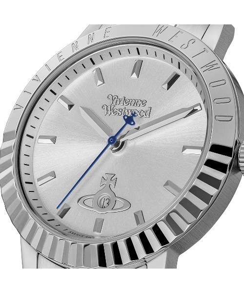 Vivienne Westwood(ヴィヴィアンウエストウッド)の「「Vivienne Westwood/ヴィヴィアン・ウエストウッド」ダリッジ - シルバー ブレスレット(アナログ腕時計・レディース・シルバー/コーラルピンク・34mm)」の7枚目の写真
