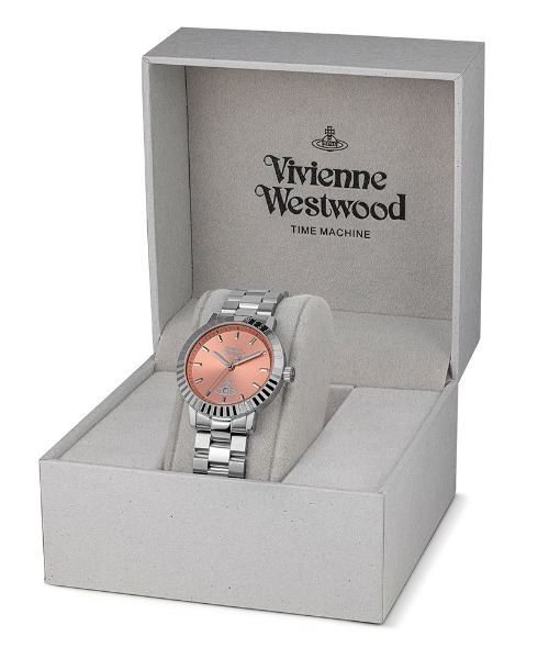 Vivienne Westwood(ヴィヴィアンウエストウッド)の「「Vivienne Westwood/ヴィヴィアン・ウエストウッド」ダリッジ - シルバー ブレスレット(アナログ腕時計・レディース・シルバー/コーラルピンク・34mm)」の15枚目の写真