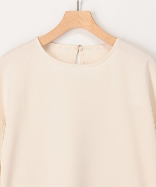 MICO COULIER（ミコクリエ）の「カットジョーゼット袖レースブラウス（Tシャツ/カットソー・レディース・ブラック/キナリ・38）」の7枚目の写真