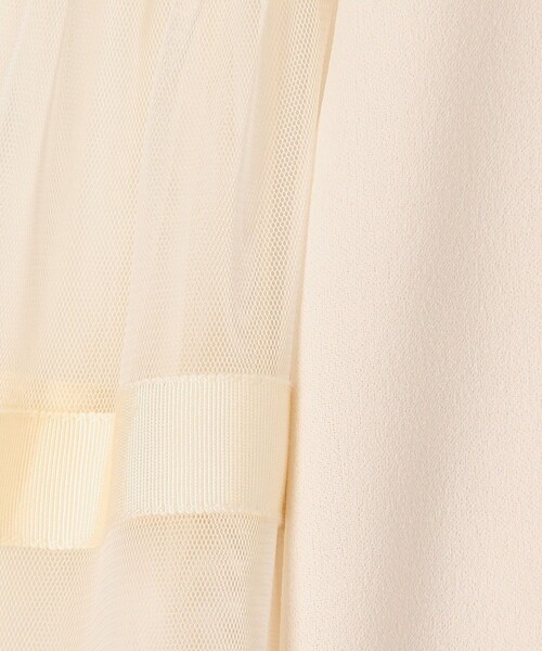 MICO COULIER（ミコクリエ）の「カットジョーゼット袖レースブラウス（Tシャツ/カットソー・レディース・ブラック/キナリ・38）」の9枚目の写真