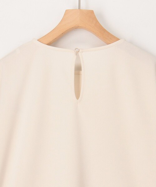 MICO COULIER（ミコクリエ）の「カットジョーゼット袖レースブラウス（Tシャツ/カットソー・レディース・ブラック/キナリ・38）」の3枚目の写真