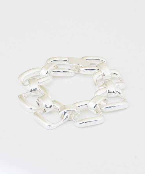 CIAOPANIC（チャオパニック）の「ボリュームスクエアチェーンブレスレット（ブレスレット・レディース・シルバー・FREE）」の6枚目の写真
