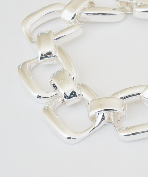 CIAOPANIC（チャオパニック）の「ボリュームスクエアチェーンブレスレット（ブレスレット・レディース・シルバー・FREE）」の5枚目の写真