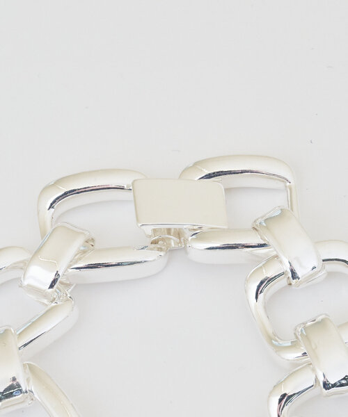 CIAOPANIC（チャオパニック）の「ボリュームスクエアチェーンブレスレット（ブレスレット・レディース・シルバー・FREE）」の4枚目の写真