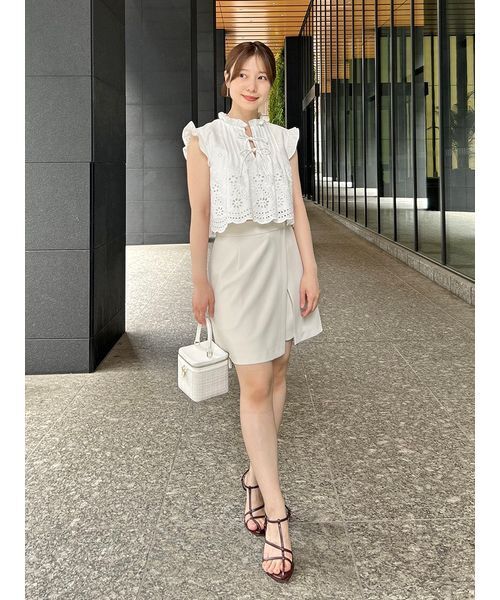 SNIDEL スカショーパン　NICE CLAUPレーストップス　セット SNIDEL（スナイデル）の「ラップスカショーパン（その他パンツ