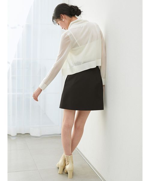 SNIDEL(スナイデル)の「ラップディティールシンプルスカショーパン(その他パンツ・レディース・アイボリー/ブラック/グレー・0/1/2)」の7枚目の写真