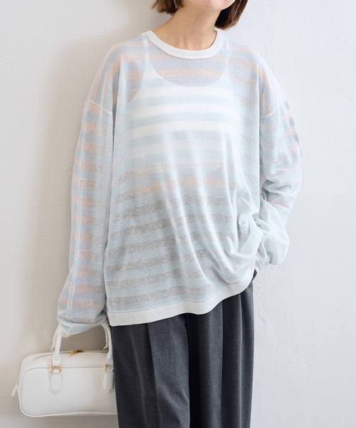 spick&span♡ ニット チェーンステッチシアーロゴニット（ニット／セーター）｜Spick