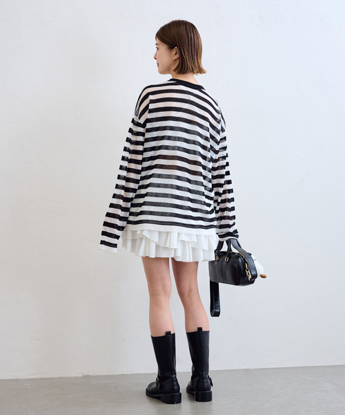 美品 Spick&Span 24FW ビックボタン ポロニット ベージュ Spick & Span - 美品 Spick&Span 24FW ビックボタン ポロニット