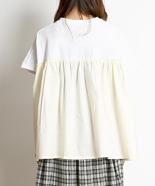 MARAI(マーライ)の「ビスチェ風半袖カットソー(Tシャツ/カットソー・レディース・ブルー/ホワイト/ブラック/ベージュ・FREE)」の9枚目の写真