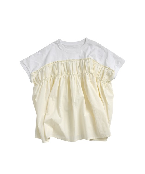 MARAI(マーライ)の「ビスチェ風半袖カットソー(Tシャツ/カットソー・レディース・ブルー/ホワイト/ブラック/ベージュ・FREE)」の10枚目の写真