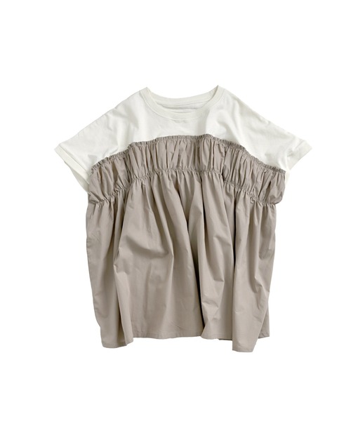 MARAI(マーライ)の「ビスチェ風半袖カットソー(Tシャツ/カットソー・レディース・ブルー/ホワイト/ブラック/ベージュ・FREE)」の16枚目の写真