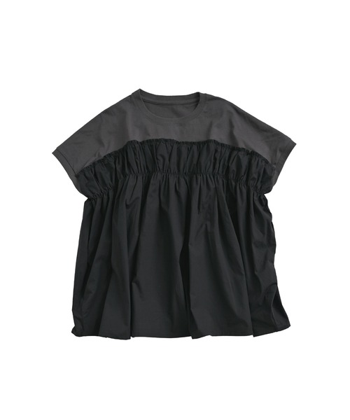 MARAI(マーライ)の「ビスチェ風半袖カットソー(Tシャツ/カットソー・レディース・ブルー/ホワイト/ブラック/ベージュ・FREE)」の13枚目の写真