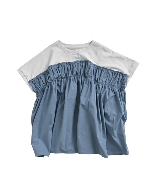 MARAI(マーライ)の「ビスチェ風半袖カットソー(Tシャツ/カットソー・レディース・ブルー/ホワイト/ブラック/ベージュ・FREE)」の19枚目の写真