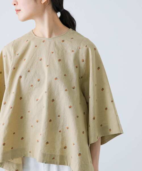 小花刺繍フレアブラウス（シャツ/ブラウス）｜かぐれ（カグレ