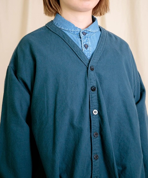 Brocante / ブロカント] 20sフランネル カルディガンシャツ | Domingo