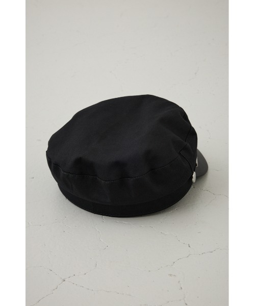 AZUL by moussy（アズールバイマウジー）の「フェイクレザーナローロープツイルキャスケット（キャスケット・レディース・ブラック/ベージュ・FREE）」の6枚目の写真
