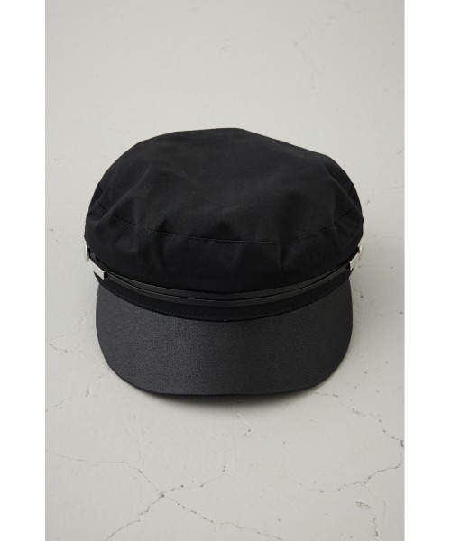 AZUL by moussy（アズールバイマウジー）の「フェイクレザーナローロープツイルキャスケット（キャスケット・レディース・ブラック/ベージュ・FREE）」の7枚目の写真
