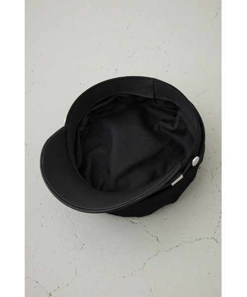 AZUL by moussy（アズールバイマウジー）の「フェイクレザーナローロープツイルキャスケット（キャスケット・レディース・ブラック/ベージュ・FREE）」の11枚目の写真