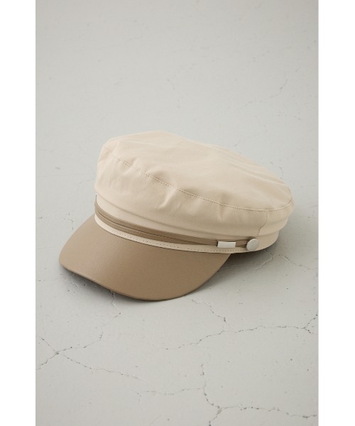 AZUL by moussy（アズールバイマウジー）の「フェイクレザーナローロープツイルキャスケット（キャスケット・レディース・ブラック/ベージュ・FREE）」の13枚目の写真