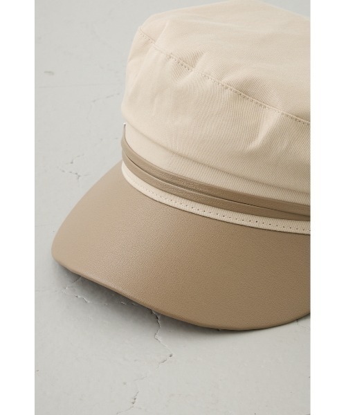 AZUL by moussy（アズールバイマウジー）の「フェイクレザーナローロープツイルキャスケット（キャスケット・レディース・ブラック/ベージュ・FREE）」の19枚目の写真