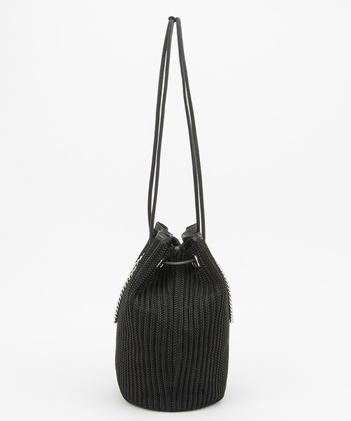 レスポートサック　CHAIN CROCHET MED BUCKET クロシェ CHAIN CROCHET MED BUCKET/ブラッククロシェ / LeSportsac