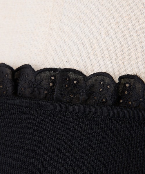 one after another NICE CLAUP（ワンアフターアナザーナイスクラップ）の「レースニットアンサンブル（アンサンブル・レディース・オフホワイト/ピンク/ブラック・FREE）」の17枚目の写真