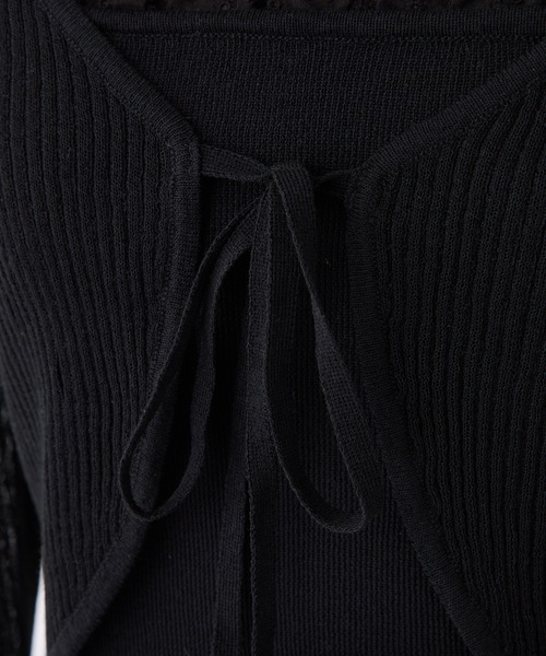 one after another NICE CLAUP（ワンアフターアナザーナイスクラップ）の「レースニットアンサンブル（アンサンブル・レディース・オフホワイト/ピンク/ブラック・FREE）」の12枚目の写真