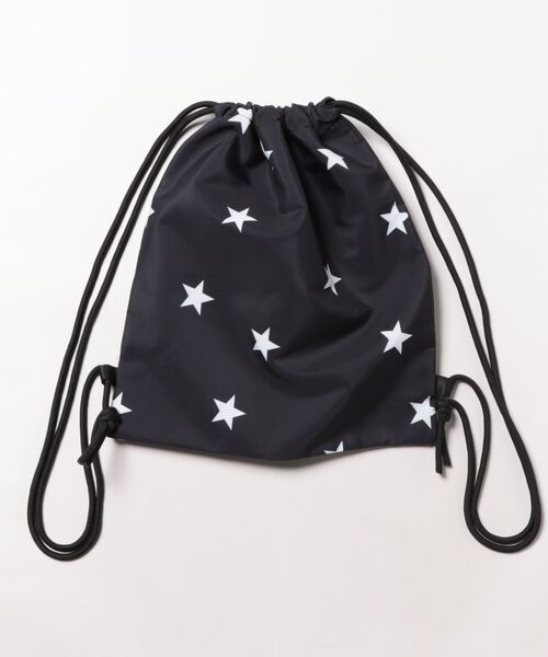 Port(ポート)の「【 Port / ポート 】 クリア ポケット付き デザイン ナップサック スター / ドット #(バックパック/リュック・レディース・ホワイト/ブラック/ホワイト系その他/ブラック系その他・FREE)」の5枚目の写真