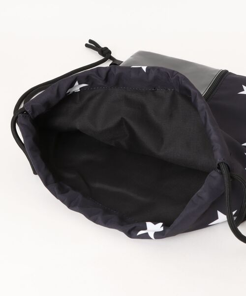 Port(ポート)の「【 Port / ポート 】 クリア ポケット付き デザイン ナップサック スター / ドット #(バックパック/リュック・レディース・ホワイト/ブラック/ホワイト系その他/ブラック系その他・FREE)」の7枚目の写真