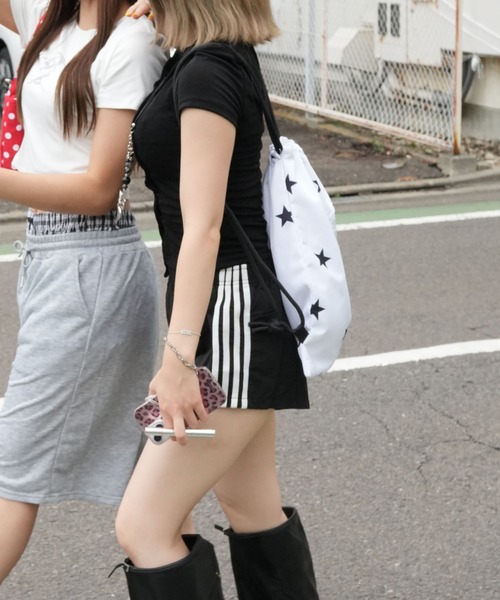 Port(ポート)の「【 Port / ポート 】 クリア ポケット付き デザイン ナップサック スター / ドット #(バックパック/リュック・レディース・ホワイト/ブラック/ホワイト系その他/ブラック系その他・FREE)」の19枚目の写真