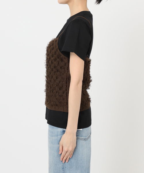 Spick & Span(スピックアンドスパン)の「手洗い可 / フリンジニットキャミソール(キャミソール・レディース・ホワイト/ブラウン/ブラック・FREE)」の19枚目の写真