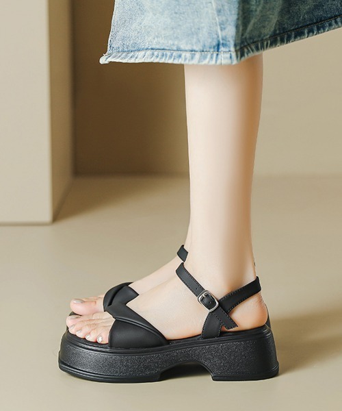 Miniministore(ミニミニストア)の「厚底サンダル サマーサンダル レディース(サンダル・レディース・ブラック/アイボリー・25.0cm/24.5cm/24.0cm/23.5cm/23.0cm/22.5cm)」の21枚目の写真