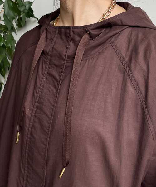 DouDou（ドゥドゥ）の「フーディージップブルゾン（その他アウター・レディース・ブラウン/ピンク/ブラック/グレイッシュベージュ・FREE）」の8枚目の写真